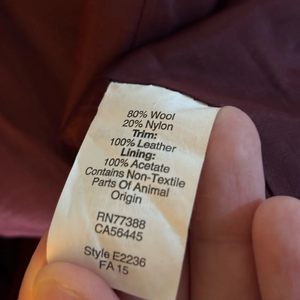 Madewell City Grid Asymmetrical Coat in Dark Cabernet